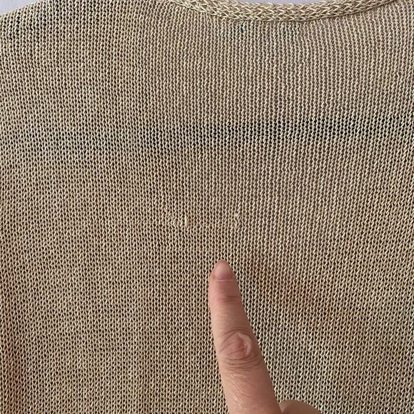 J. McLaughlin Callum Sweater Cream Knit V-neck Minimalist Women's size Small - Picture 9 of 10